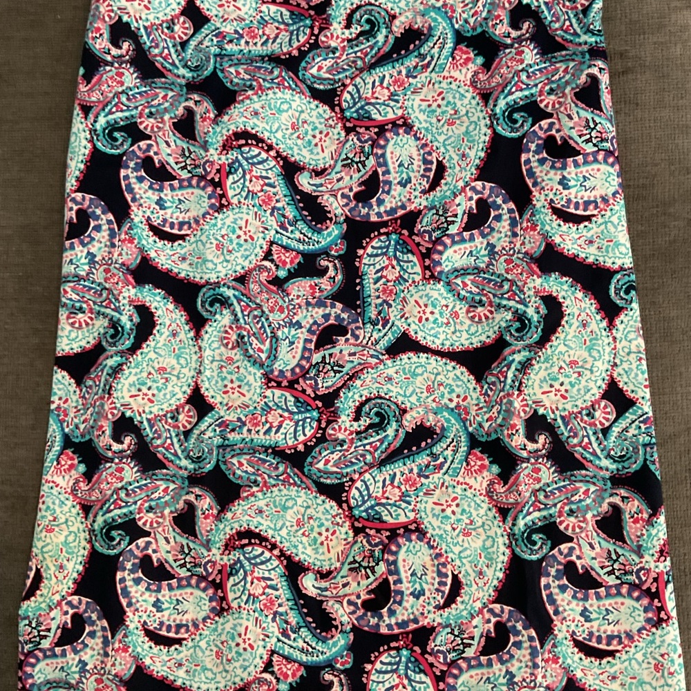 Talbots Paisley Skirt with Aqua and Pink Accents